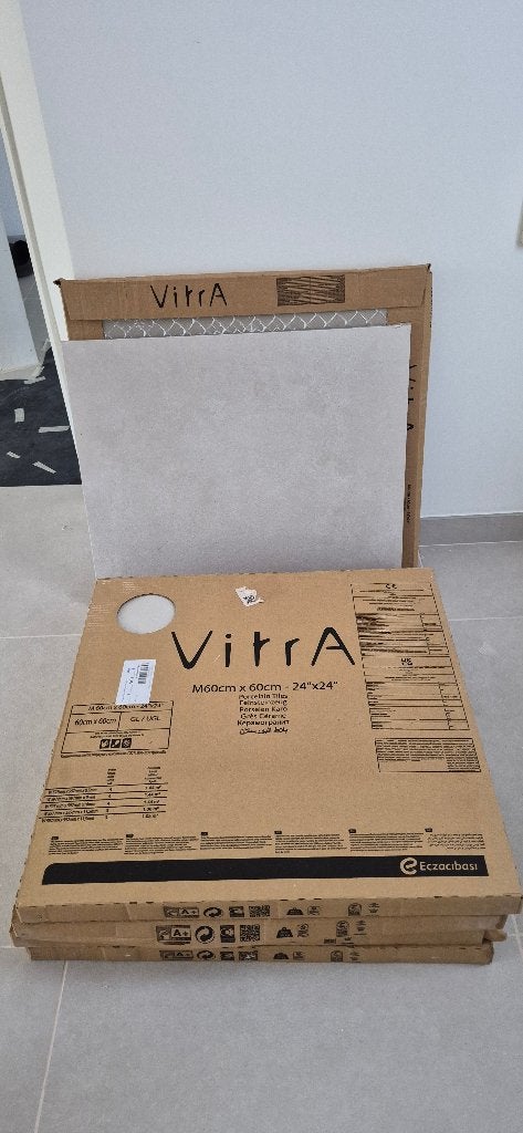 Vloertegel/wandtegel 60x60 betonlook Cems, Ophalen, 60 cm of meer, Nieuw, 5 tot 10 m²