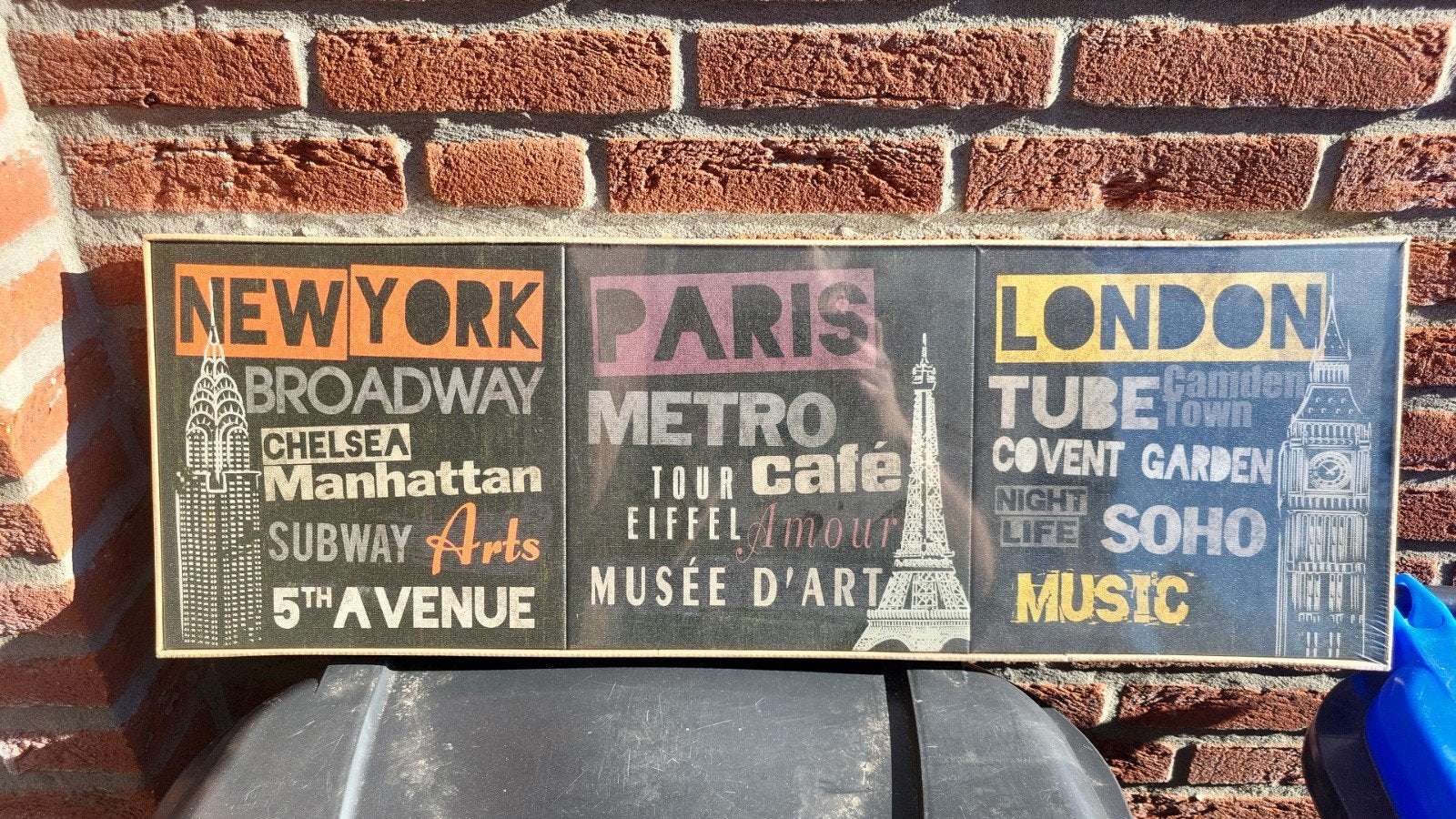 Wanddecoratie New York, Parijs, Londen - Steden Poster, Ophalen, Gebruikt, 75 tot 100 cm, Foto of Poster