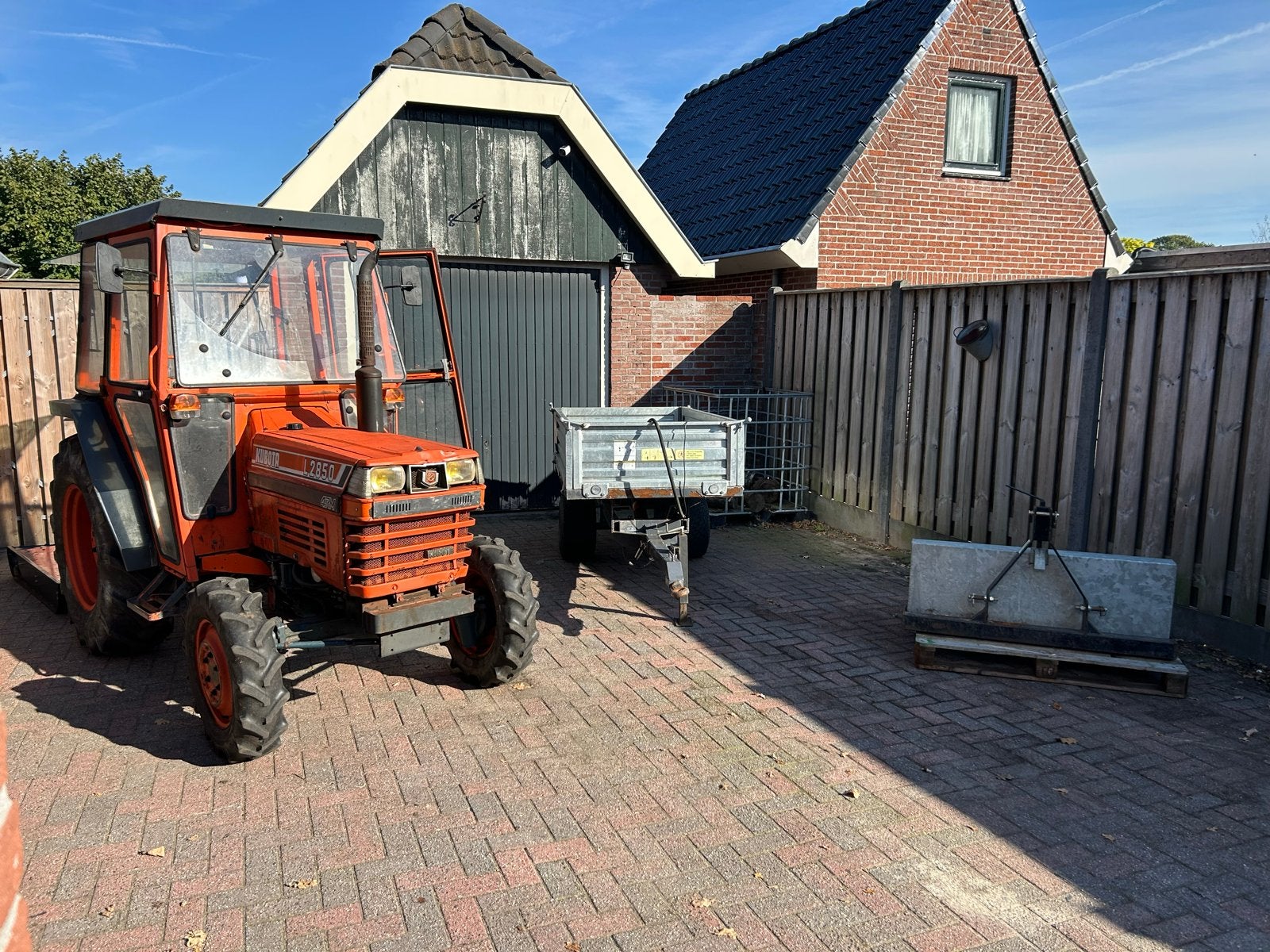 Kubota l2850 4wd 34pk!! Met werktuigen!!, Gebruikt, Meer dan 10000, Tot 80 Pk, Ophalen