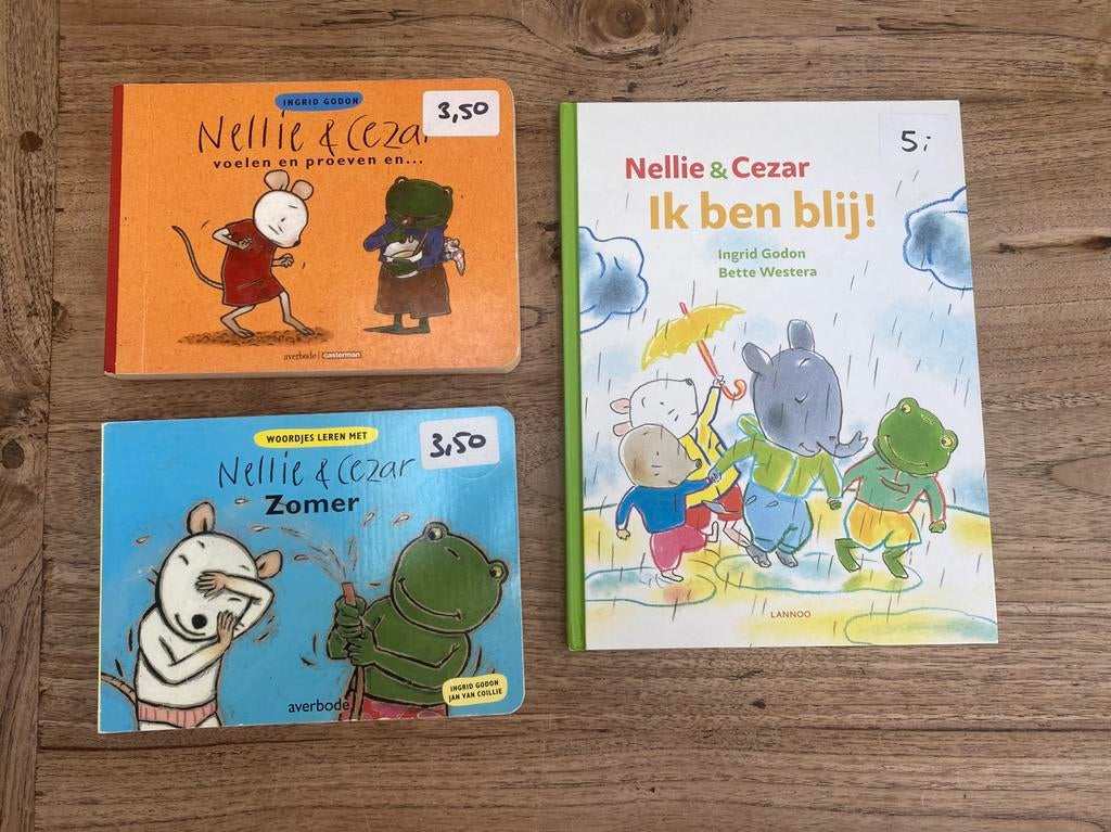 Voorleesboeken Nellie & Cezar Ingrid Grodon zgan los verkoop, Ophalen of Verzenden, Zo goed als nieuw
