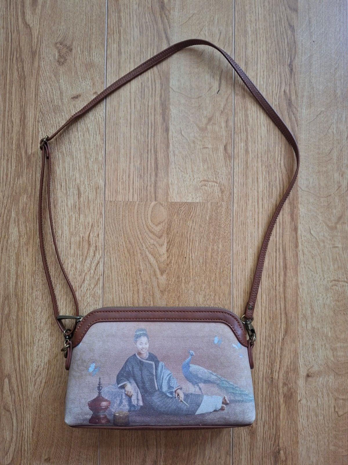 Prachtig Boho Schoudertasje / Crossbody Tas, Ophalen of Verzenden, Gebruikt, Overige kleuren, Schoudertasje