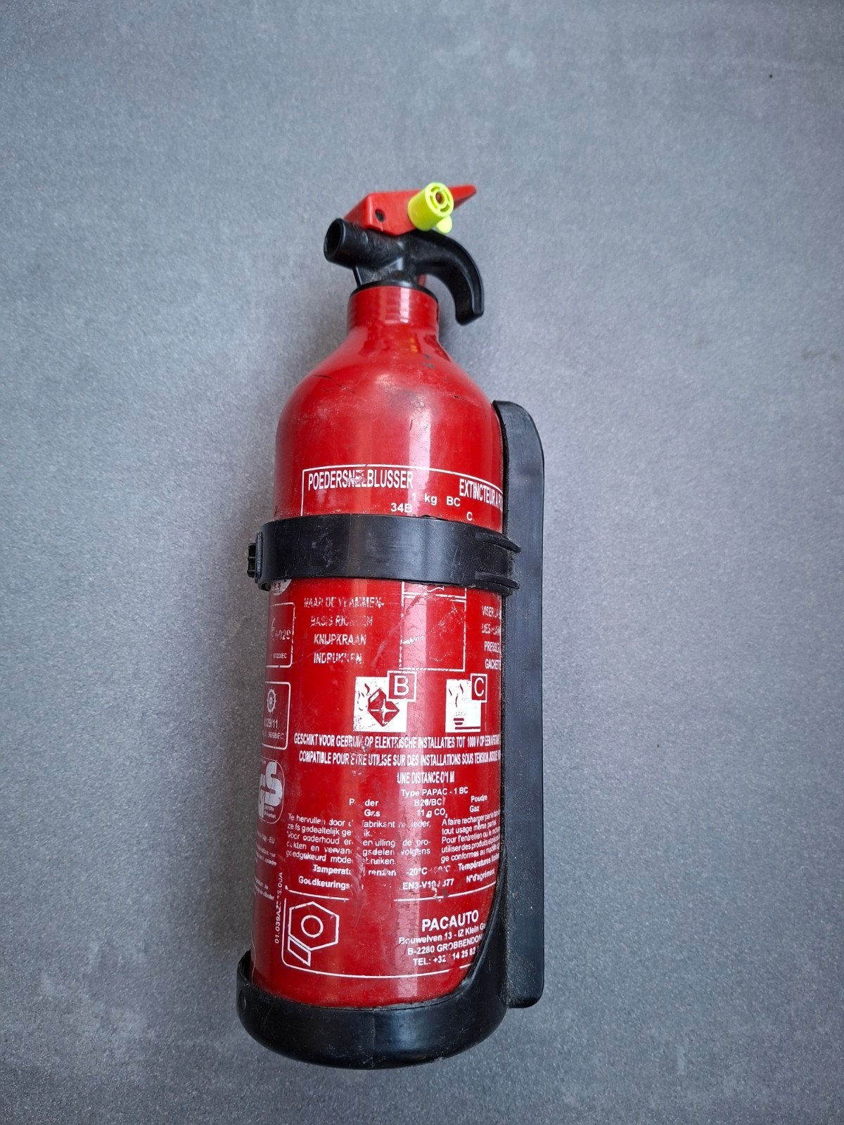 Kleine brandblusser BC - met vulling, Ophalen, Zo goed als nieuw, Brandblusser