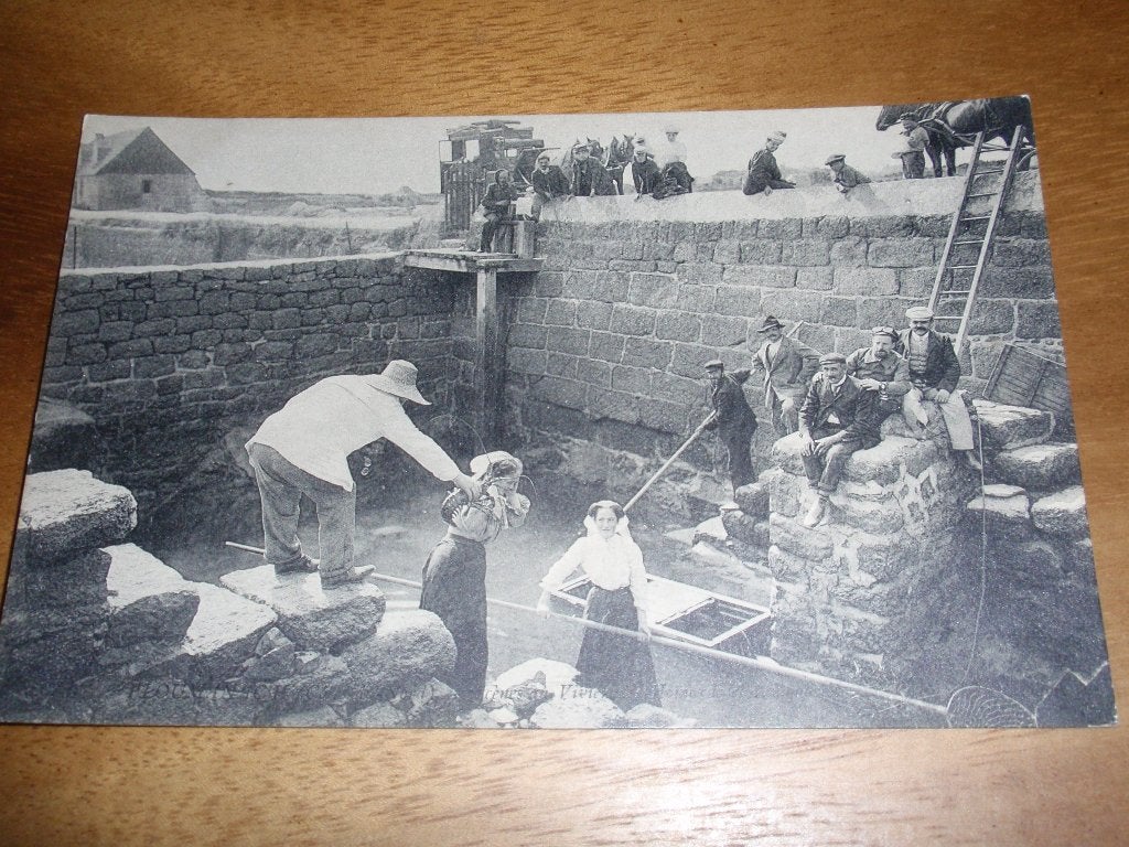 Vissers vangen oa Kreeft Frankrijk Folklore Visserij, Verzenden, Voor 1920, Ongelopen, Ambachten of Beroep