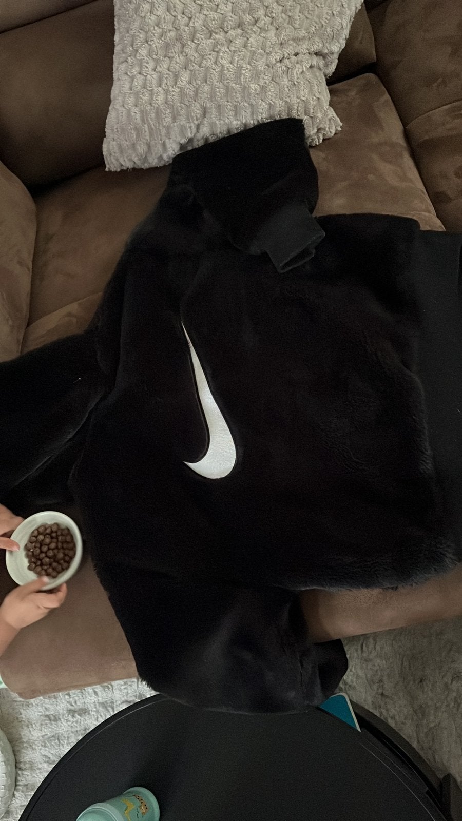 nike jas faux fur, Kleding | Dames, Jassen | Winter, Ophalen, Zo goed als nieuw, Maat 38/40 (M), Zwart