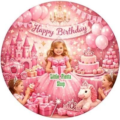 L2058 ouwel prinses verjaardag 20x4,7cm eetbare rondjes, Ophalen of Verzenden, Nieuw, Cupcakes, Versiering