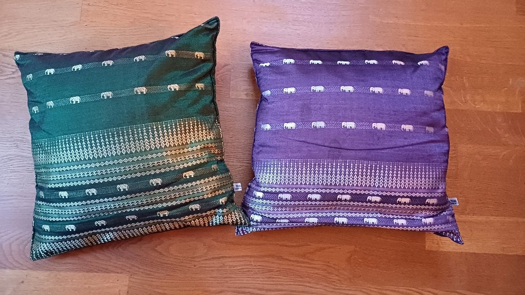 Originele Thaise Kussens 40x40 cm inclusief vulling, Handgemaakt, Overige merken, Meerkleurig, Vierkant