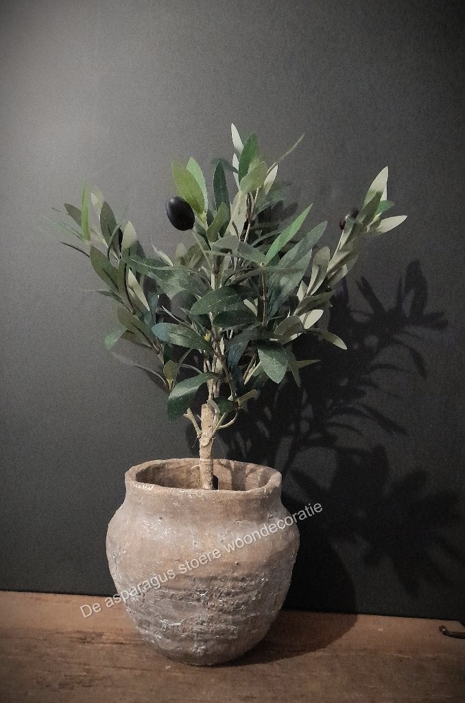 NIEUW Stenen pot, Ophalen of Verzenden, Nieuw, Grijs, Steen/keramiek