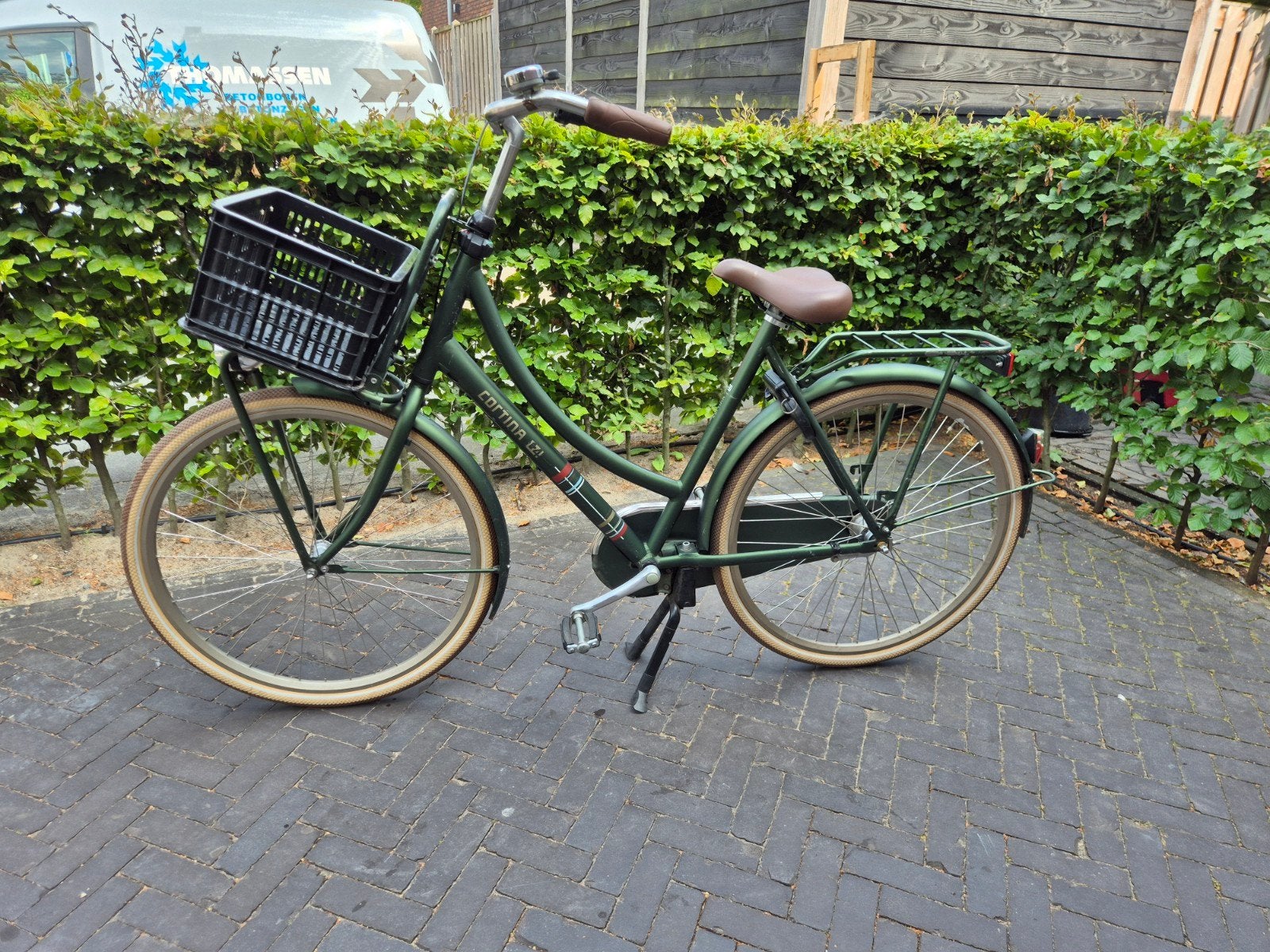 Cortina U4 Transportfiets 2019 - Hunter Green Matt - 57cm, Terugtraprem, Gebruikt, Versnellingen, 56 cm of meer
