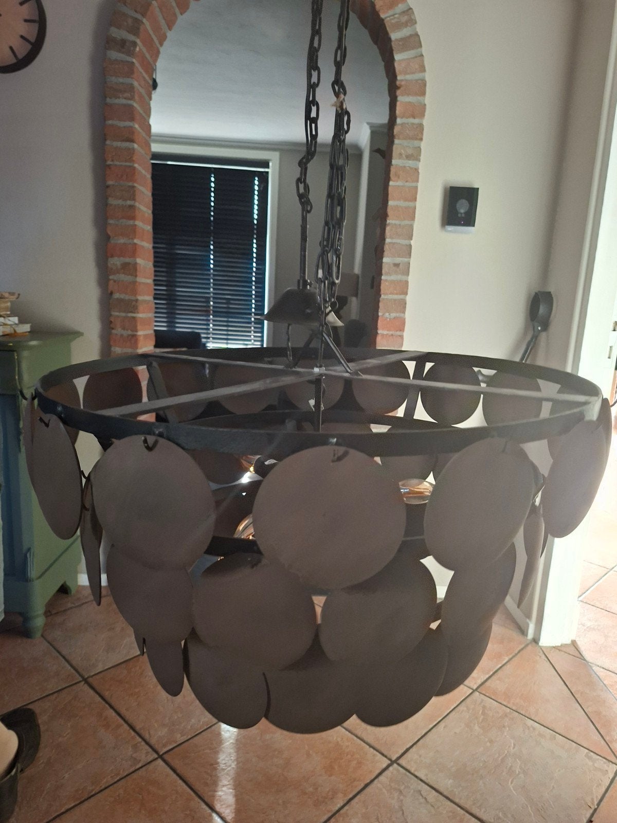 Schijfjes lamp, Ophalen, 50 tot 100 cm, Rond, Zo goed als nieuw