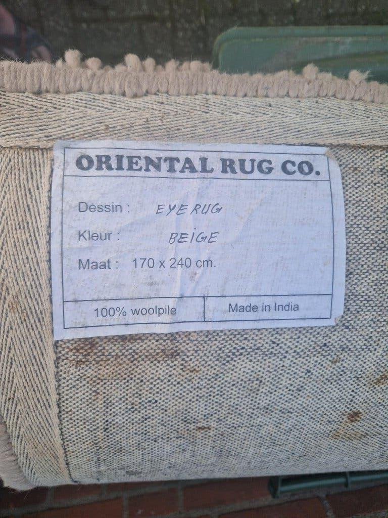 wollen lontkarpet, Ophalen, Gebruikt, 100 tot 150 cm, Beige