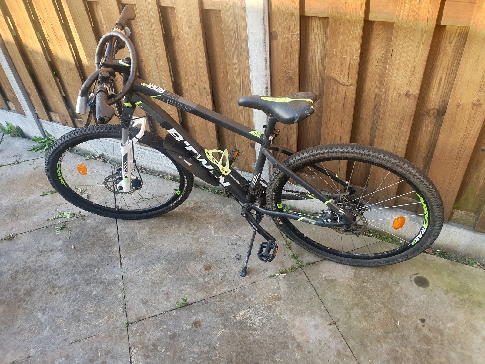 B'Twin Rockrider 520 Mountainbike - Zwart/Groen, Ophalen of Verzenden, Overige merken