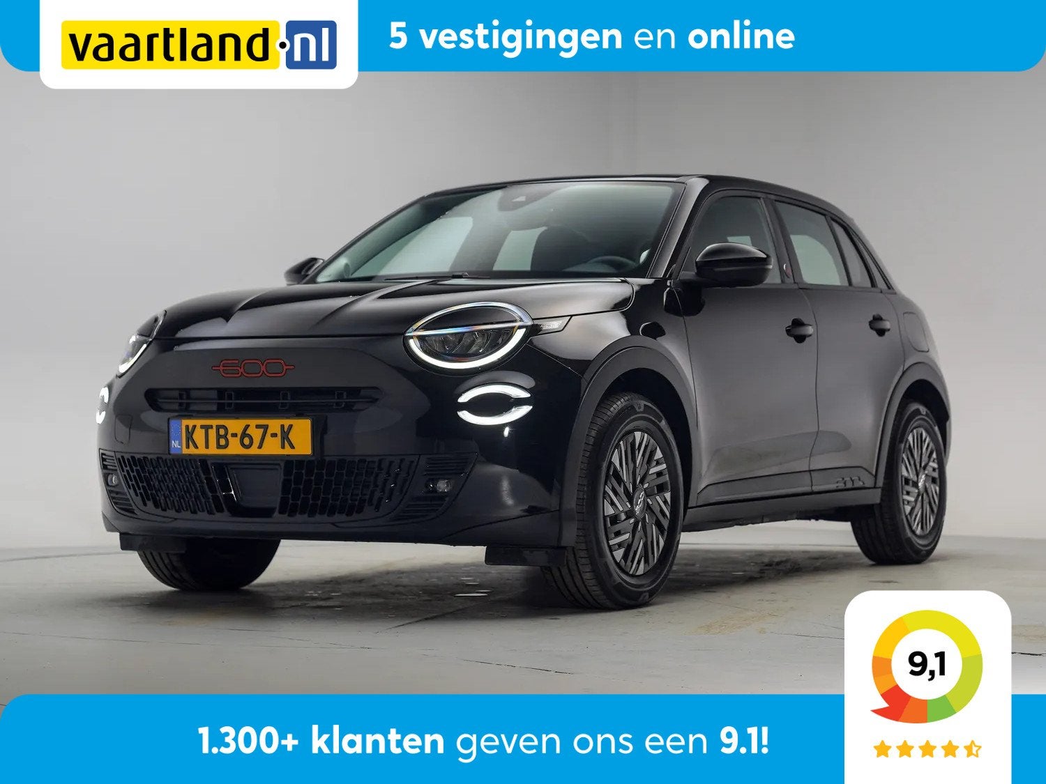 Fiat 600E Red 54 kWh SOH 96,5% [Clima / ECC Camera Apple / A, Automaat, 0 cilinders, Gebruikt, Parkeersensor