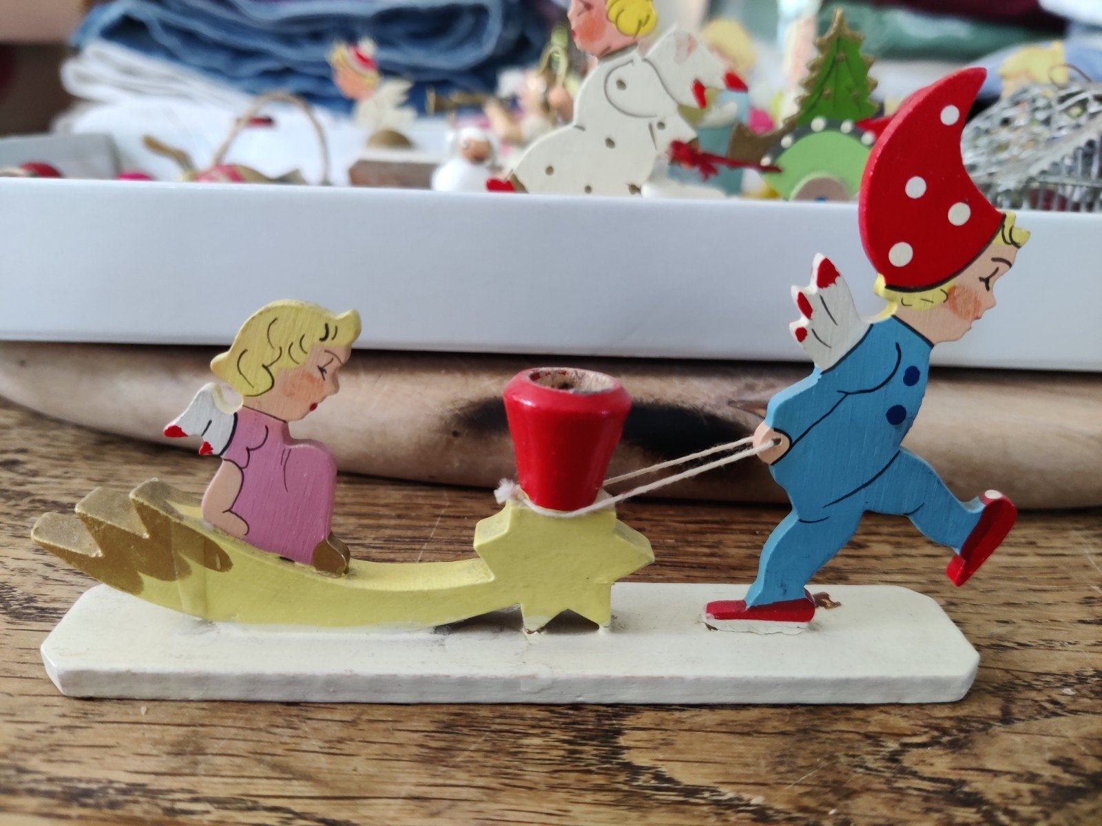 Oude kandelaar kerst, Diversen, Kerst, Ophalen of Verzenden