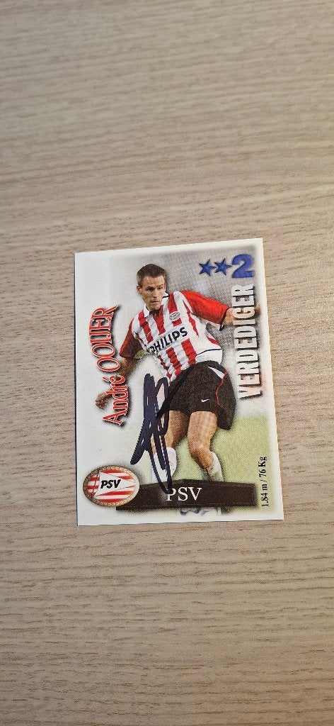 Trading Card met handtekening; Andre Ooijer # PSV, Ophalen of Verzenden, Nieuw, PSV, Spelerskaart