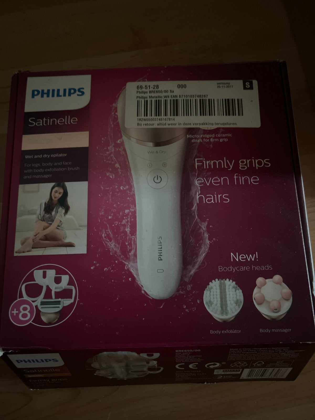 Philips Satinelle BRE650/00 Wet & Dry Epilator, Ophalen of Verzenden, Zo goed als nieuw, Scheren en Epileren