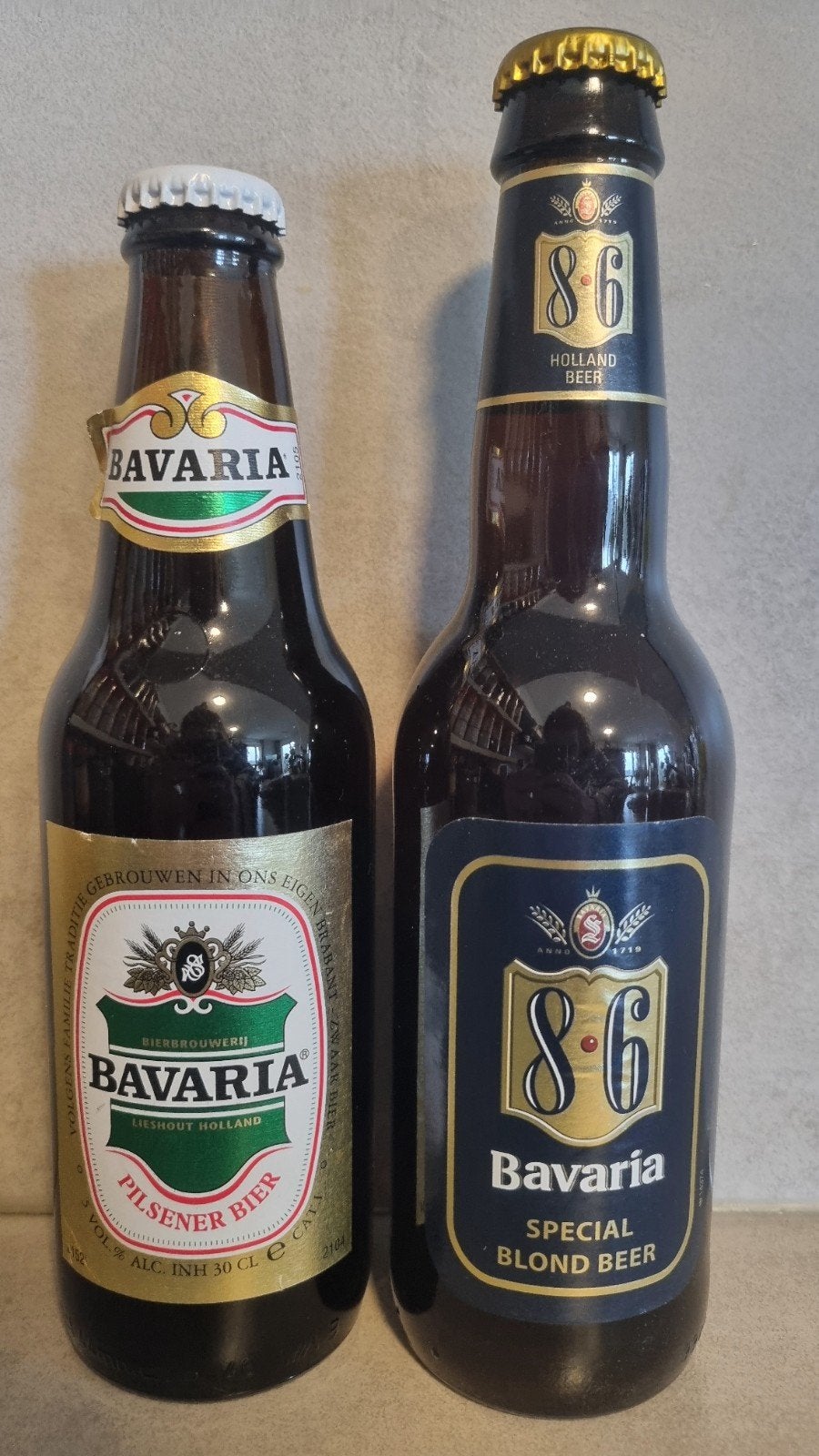 Bavaria Pilsener, 30cl, '98 & Special Blond, 33cl, '09, Ophalen of Verzenden, Zo goed als nieuw, Flesje(s), Bavaria