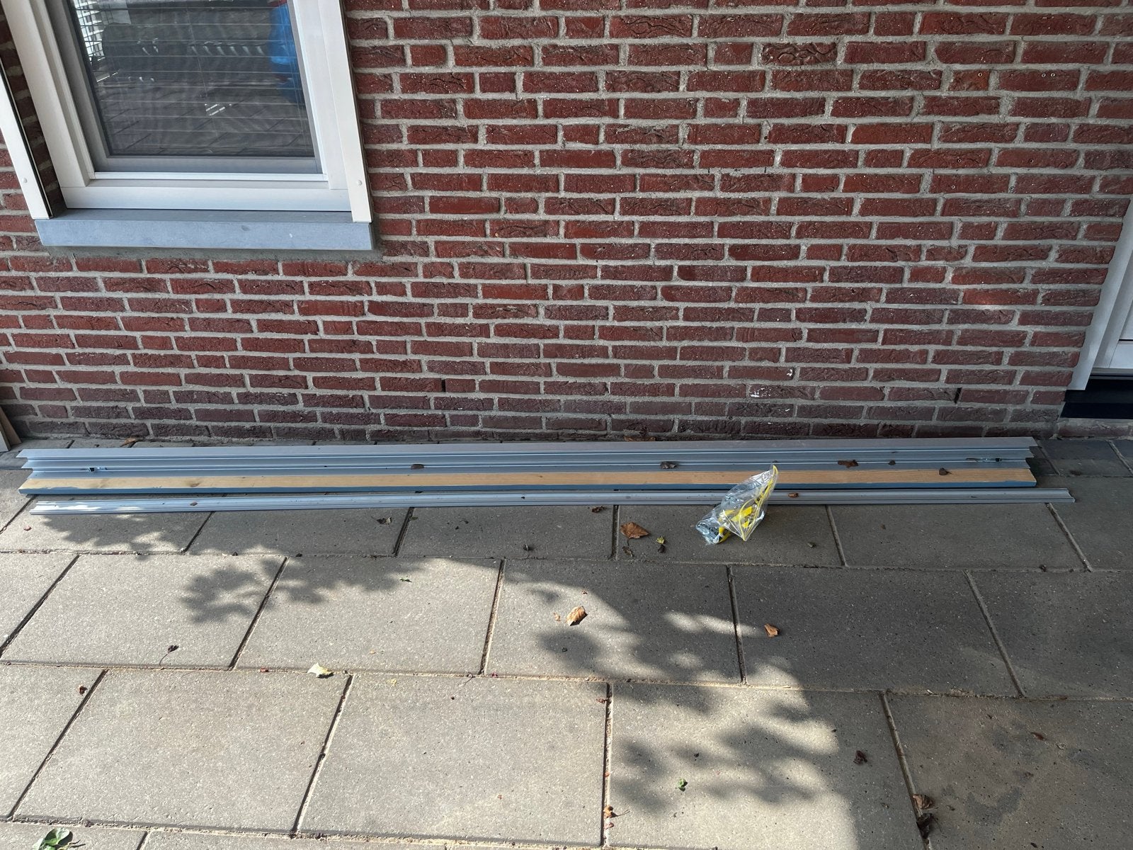 Schuifwand systeem ROB 305 cm - Compleet met rails en wielen, Ophalen, Gebruikt, Overige materialen, Schuif of Grendel
