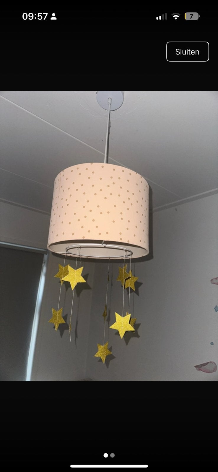 Meisjes babykamer lamp, Ophalen, Zo goed als nieuw