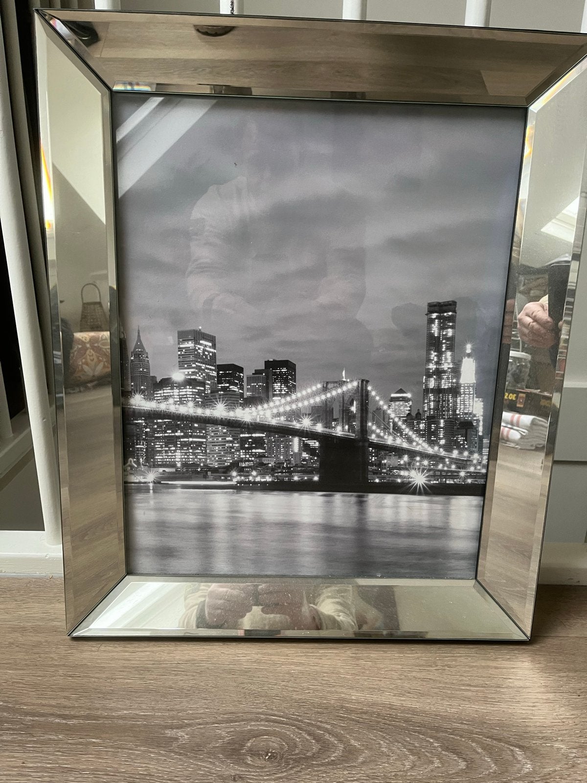 Schilderijen New York met mooie spiegellijst, Ophalen, Minder dan 50 cm, Gebruikt, Schilderij