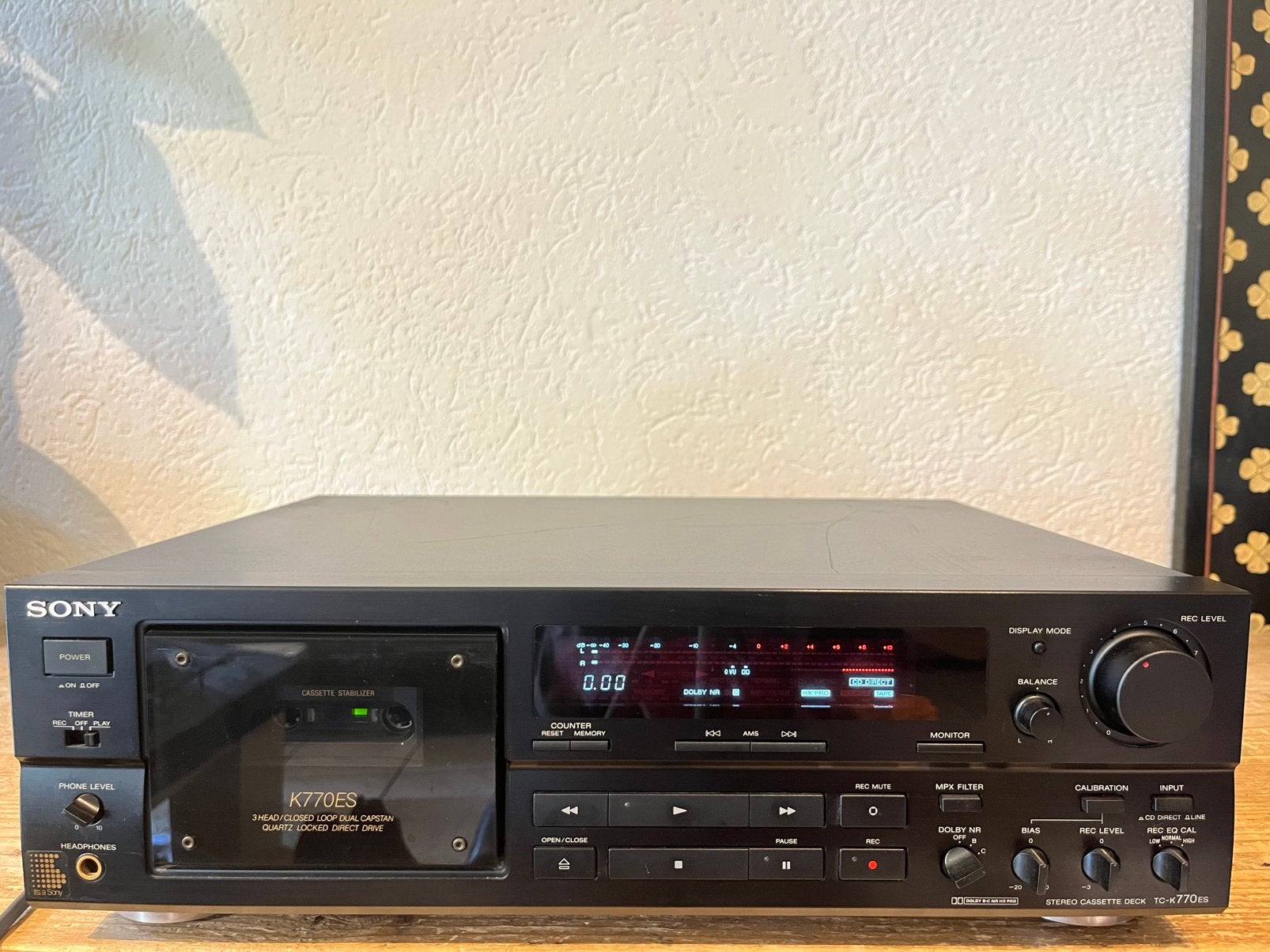 Sony K770ES cassette deck., Audio, Tv en Foto, Cassettedecks, Ophalen, Enkel, Sony, Tape counter