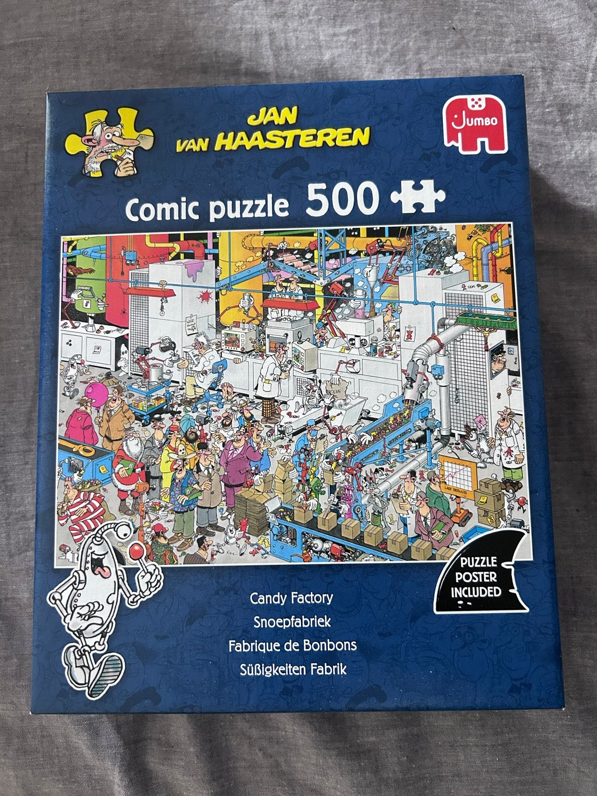 Jan van Haasteren Comic Puzzel 500 stukjes Snoepfabriek, Ophalen of Verzenden, 500 t/m 1500 stukjes, Gebruikt, Legpuzzel