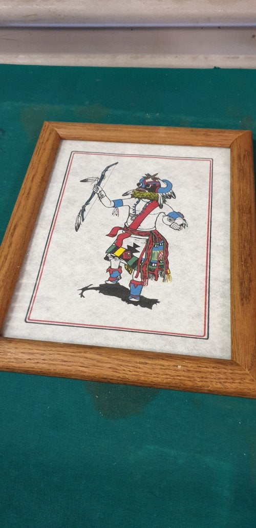 schilderij tekening indianen stamhoofd, Ophalen of Verzenden, 'T Olde Gre-j, Info@toldegrej.nl, Endepoelstraat 20f Didam