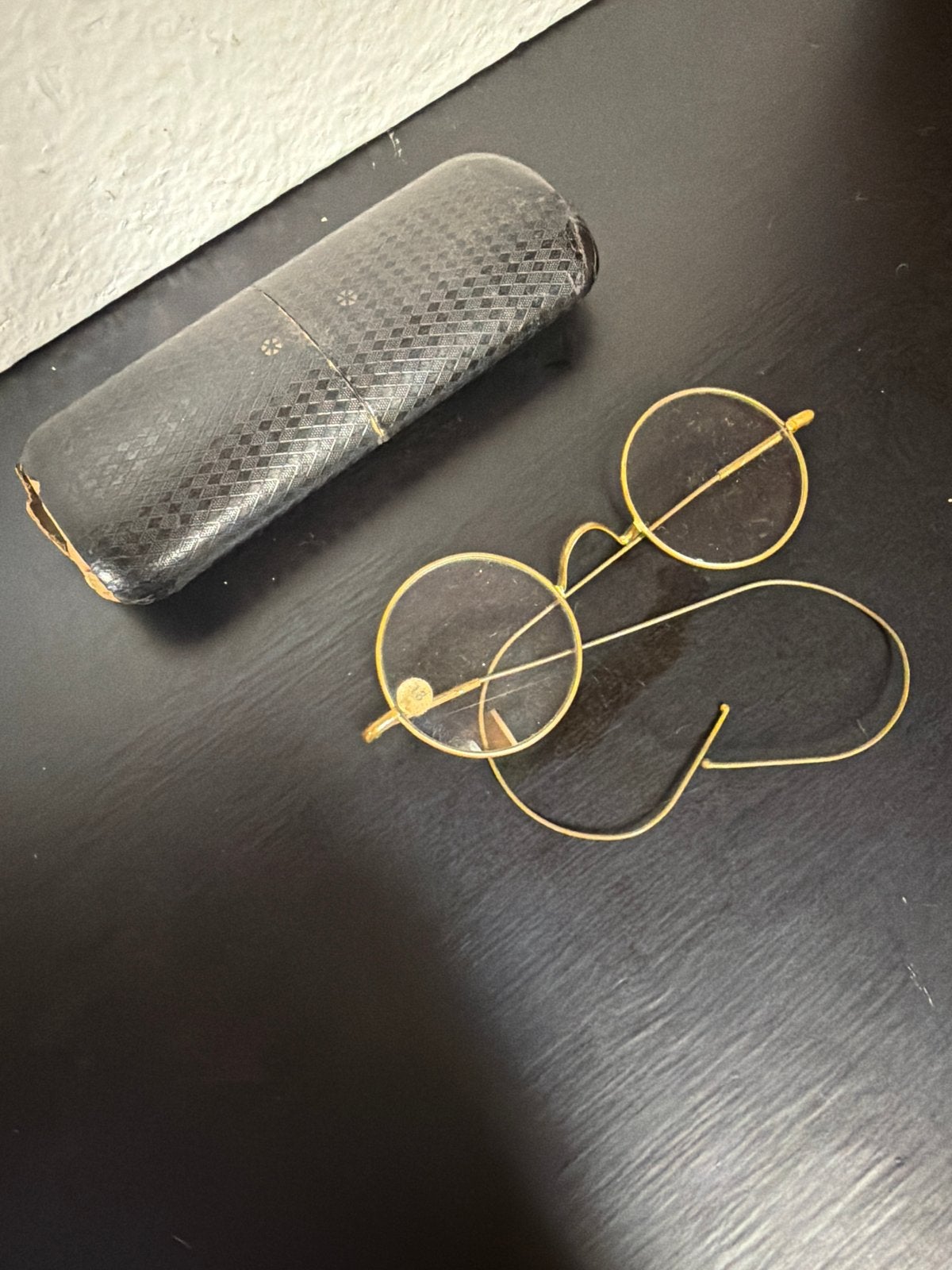 Vintage Ziekenfonds Bril met Koker - Jaren '30, Ophalen of Verzenden
