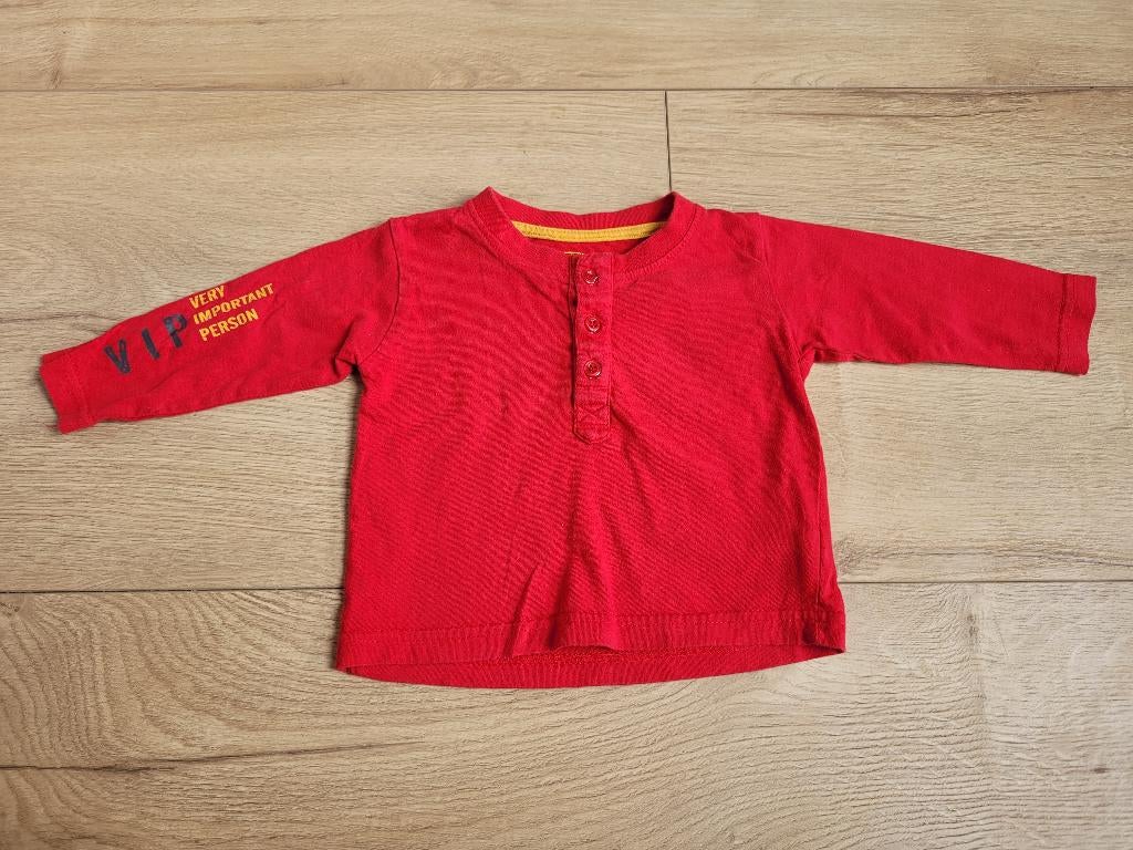 EARLY DAYS rode longsleeve maat 74 ~ MP3039, Kinderen en Baby's, Babykleding | Maat 74, Gebruikt, Early Days, Ophalen of Verzenden