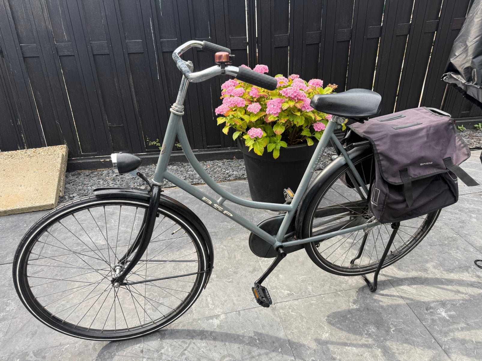 Export damesfiets met terugtraprem en fietstassen, Fietsen en Brommers, Ophalen, Gebruikt, Terugtraprem, Overige merken