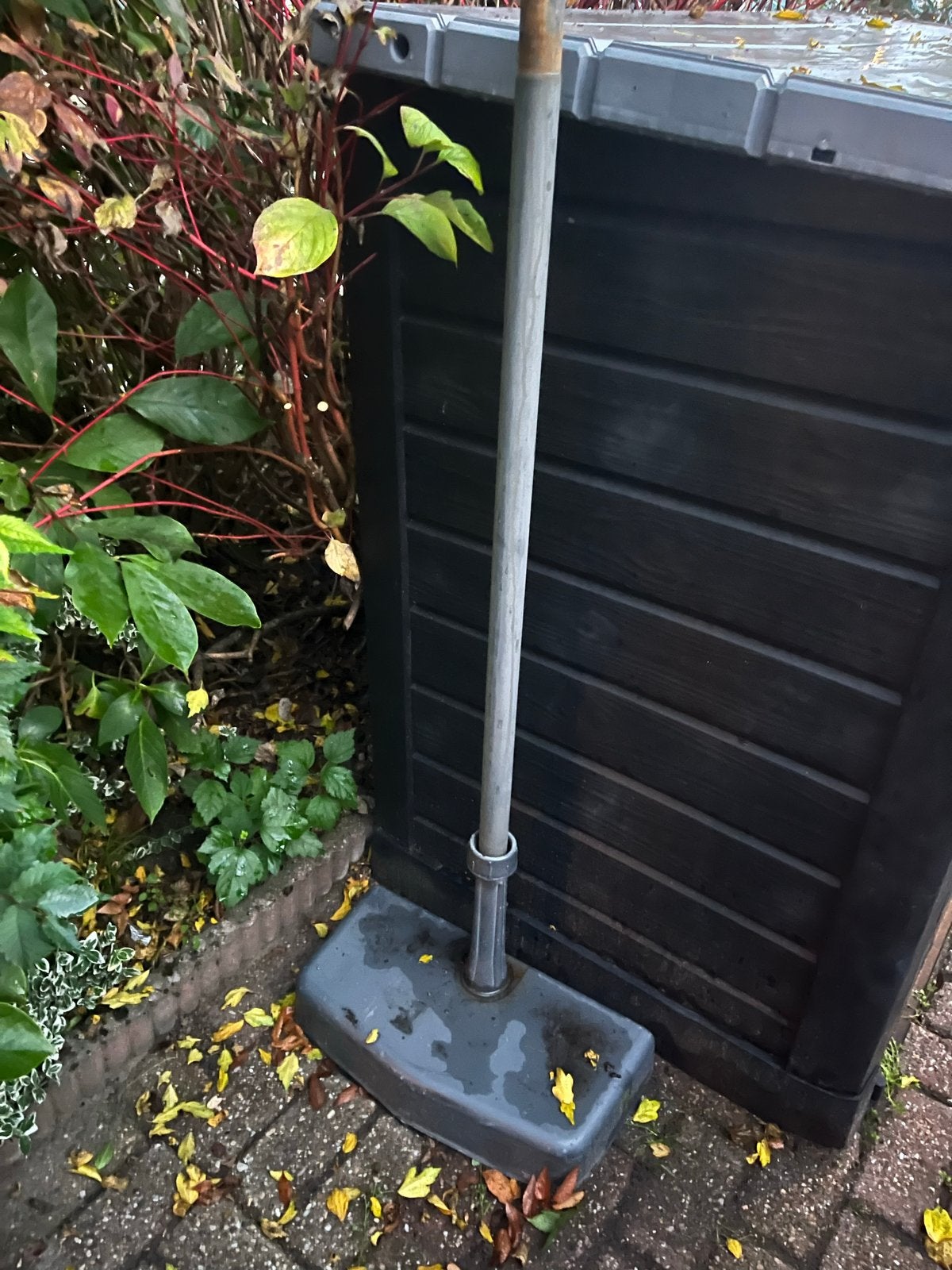 Parasolvoet - Grijs, gebruikt, Tuin en Terras, Ophalen, Gebruikt, Parasolvoet