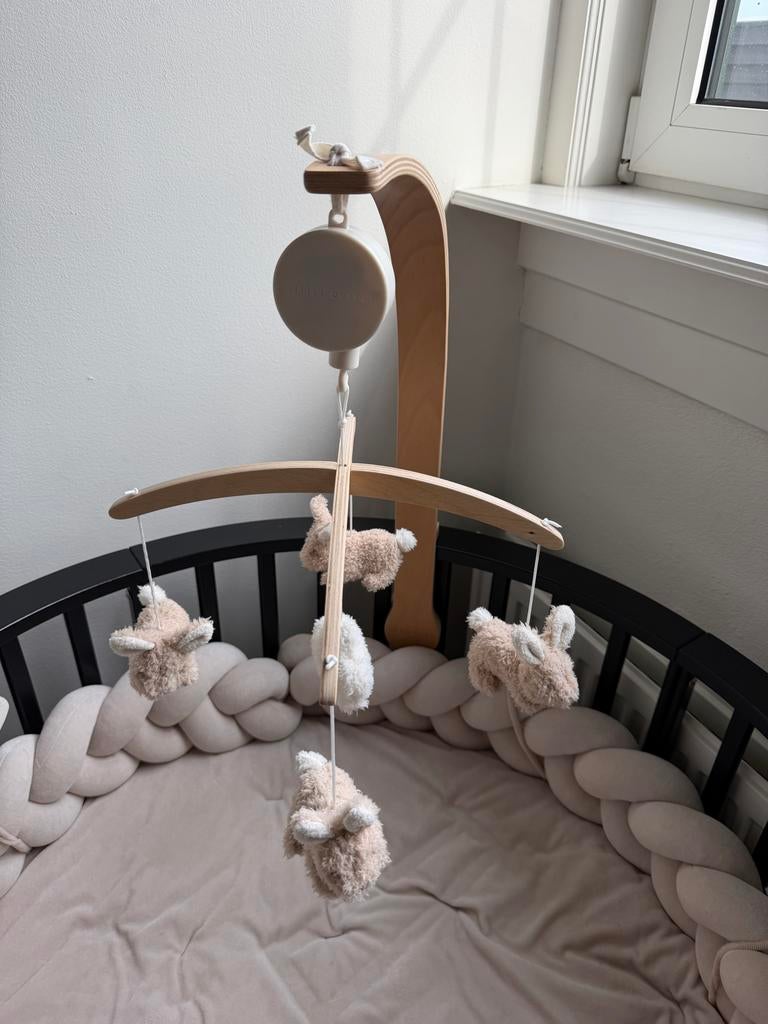 Houten boxmovbiel Little Dutch konijntjes, Kinderen en Baby's, Speelgoed | Babyspeelgoed, Ophalen, Zo goed als nieuw, Mobiel, Met geluid