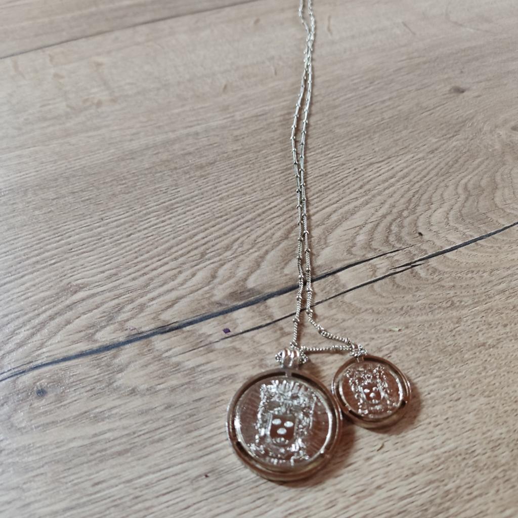 muntenketting van het Nederlandse sieradenmerk TOV Essential, Ophalen of Verzenden, Zo goed als nieuw, Zilver, Overige materialen