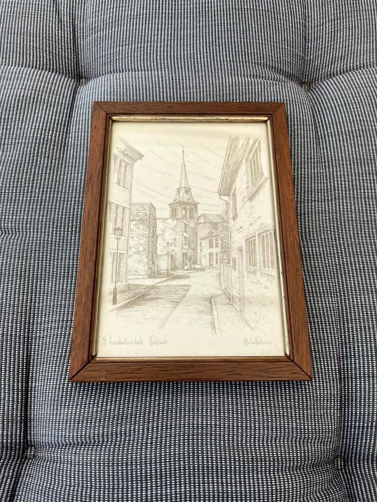 Pentekening H. Schiffeleers - H. Lambertus-kerk in Kerkrade, Ophalen of Verzenden
