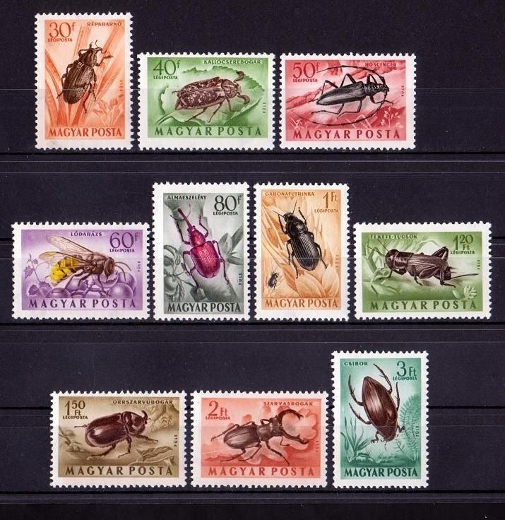Hongarije, Dieren, Insecten, Mi. 1354-1363 postfris, Verzenden, Postfris