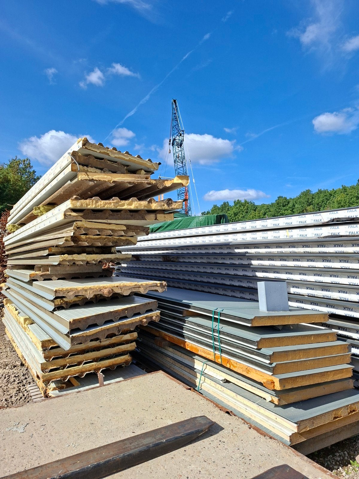 Sandwichpanelen, dakplaten,, Ophalen, Gebruikt, 250 cm of meer, Overige typen