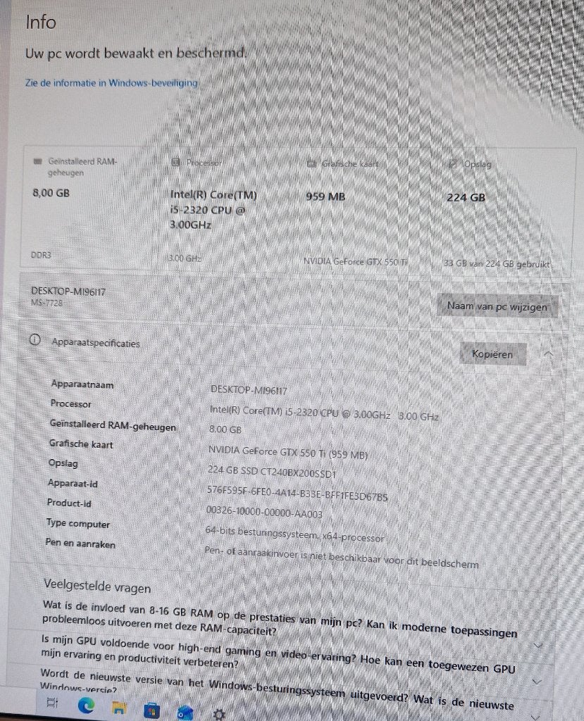 Medion PC, Ophalen, Gebruikt, HDD, 8 GB