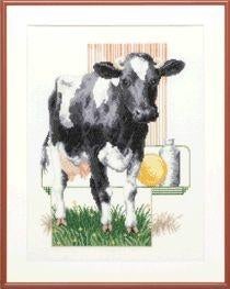 Borduurpakket Koe in de wei 237086, Geen, Geen, Nieuw, Ophalen of Verzenden