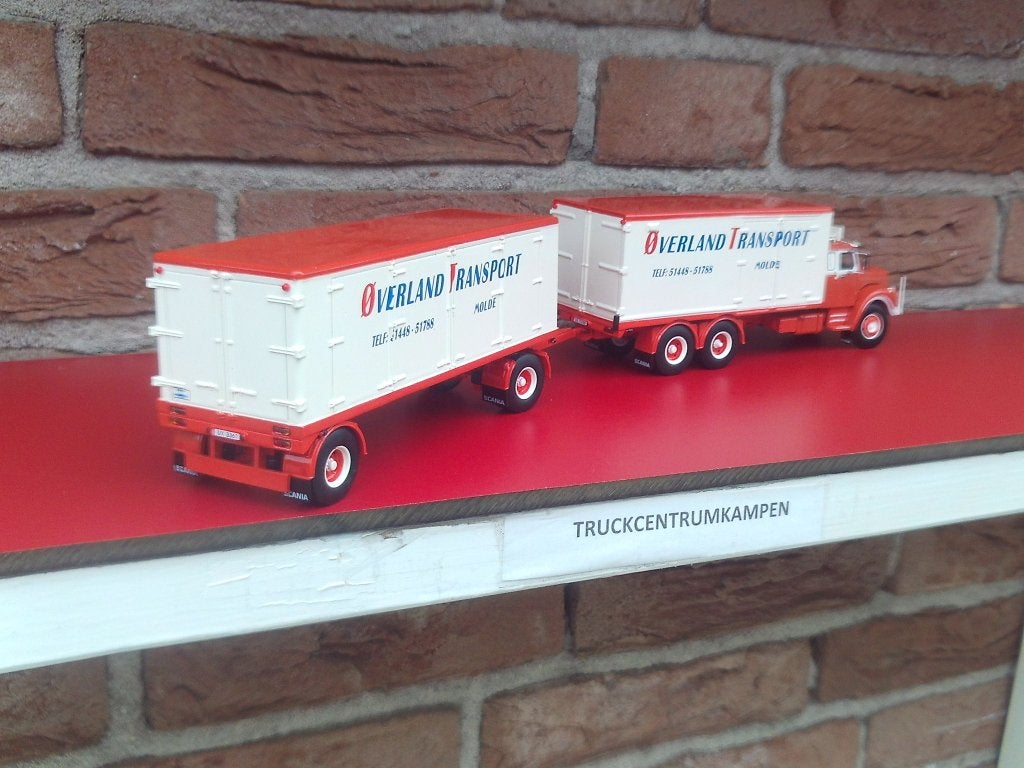 Tekno  Scania  Vabis  LS76  van  Overland., Hobby en Vrije tijd, Modelauto's | 1:50, Ophalen of Verzenden, Nieuw, Bus of Vrachtwagen