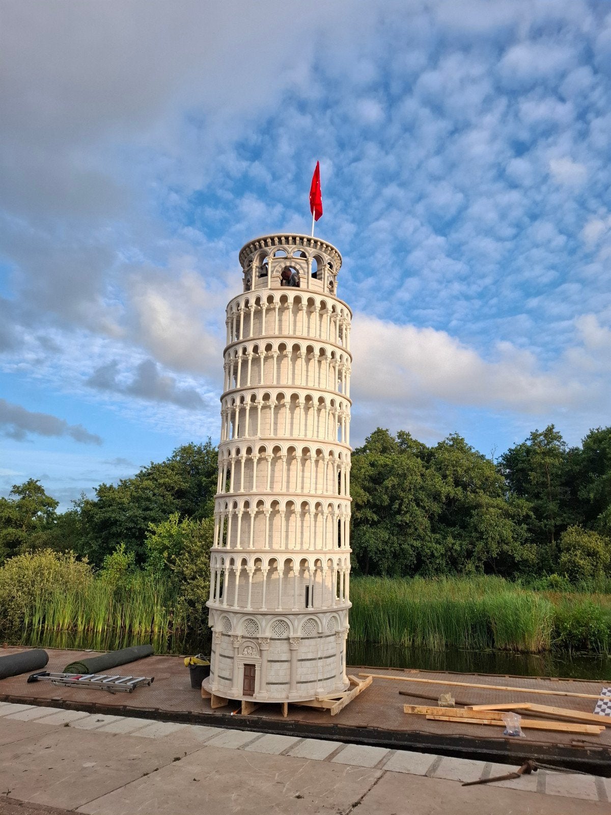 Unieke Toren van Pisa replica (8m), Ophalen