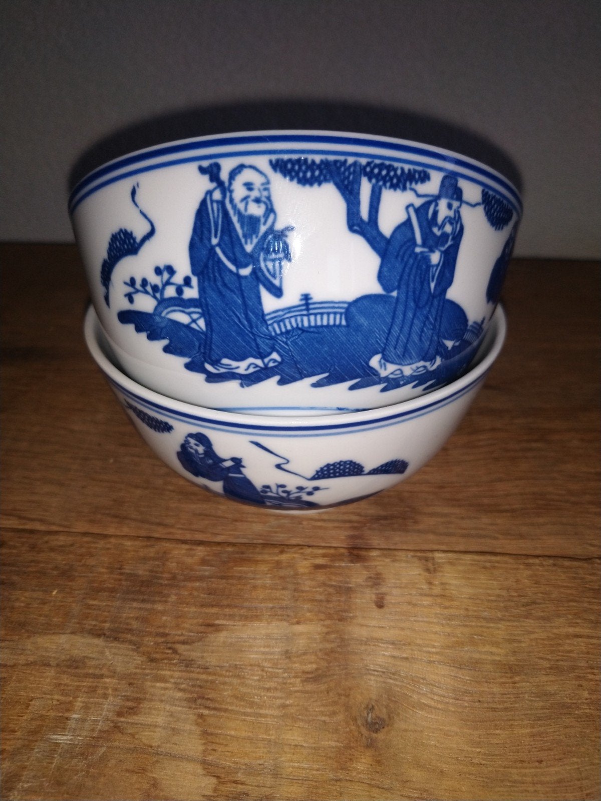Chinees servies blauw en rood, Aziatisch, Gebruikt, Overige merken, Verzenden