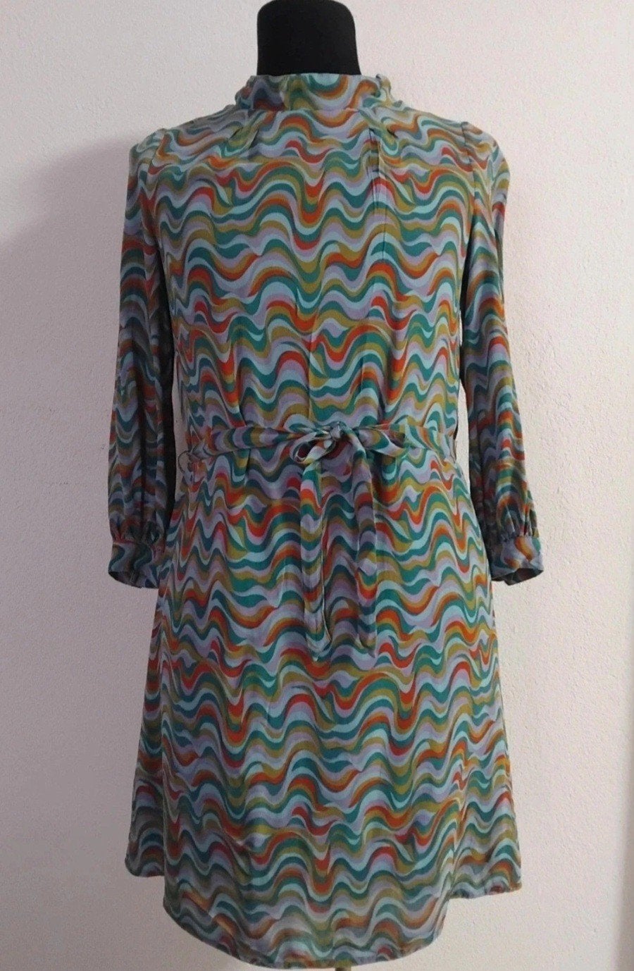 King Louie jurk met retro print, maat M (38/40), Kleding | Dames, Maat 38/40 (M), Meerkleurig, Ophalen of Verzenden, Zo goed als nieuw