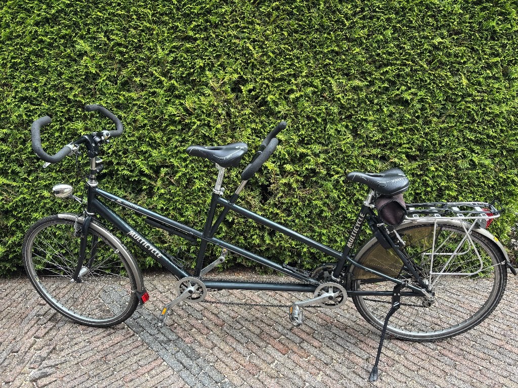 Tandem fiets met fietstassen van het merk Multicycle, Gebruikt, 10 tot 15 versnellingen, 55 cm of meer, Schijfrem