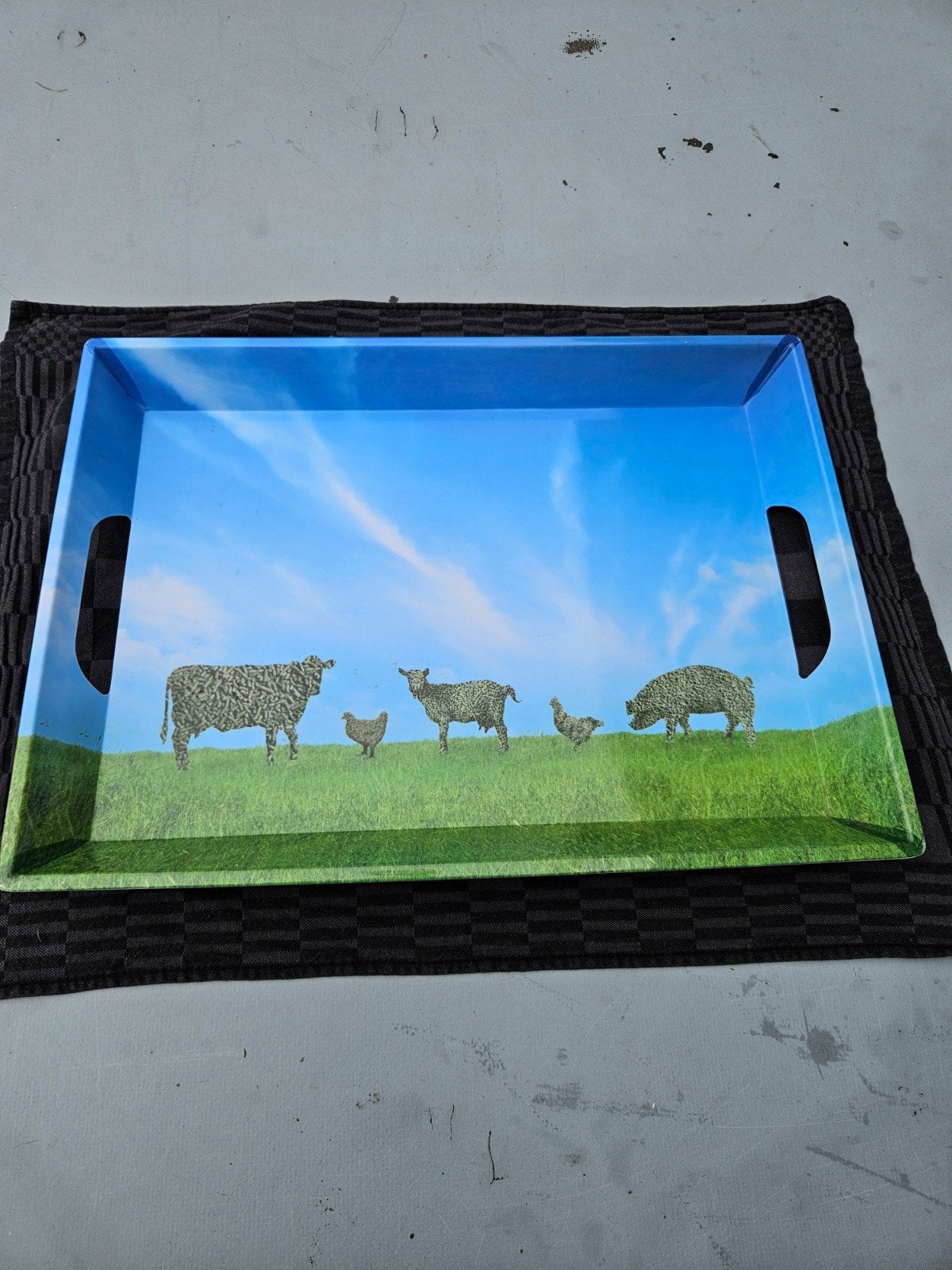 Dienblad met boerderijdieren - Landbouwbelang, Ophalen of Verzenden