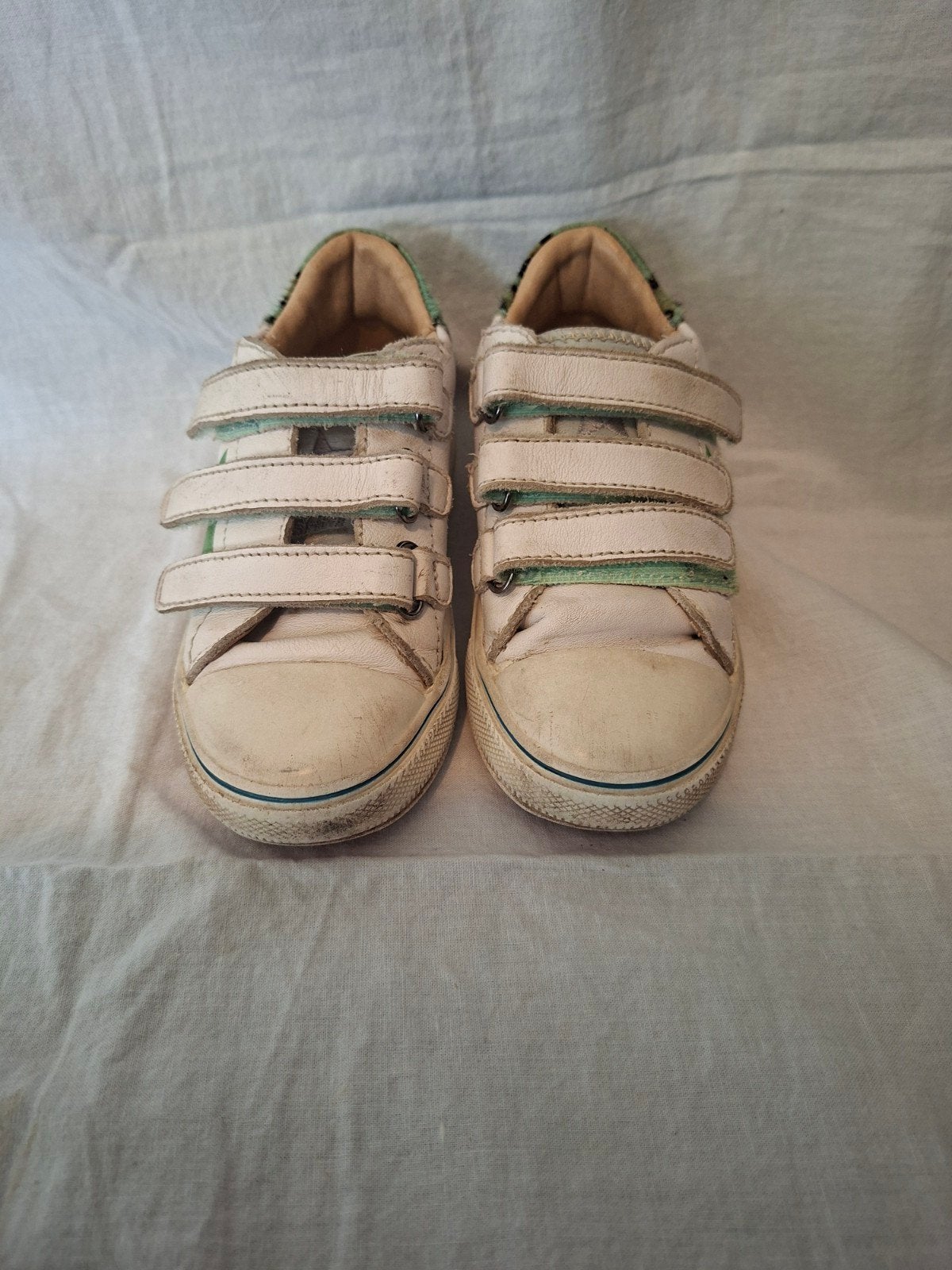 Shoesme sneakers wit met luipaardprint en klittenband