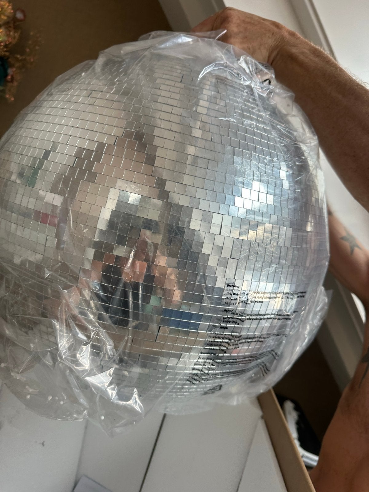 Nieuwe discobal 50 cm met originele doos en ophanghaken, Muziek en Instrumenten, Licht en Laser, Ophalen of Verzenden, Nieuw, Discobol