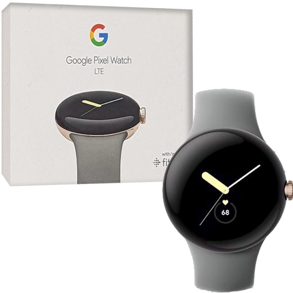Google Pixel Watch LTE 41mm – Champagne Gold/Hazel, Zwart, Apple Watch, IOS, Nieuw