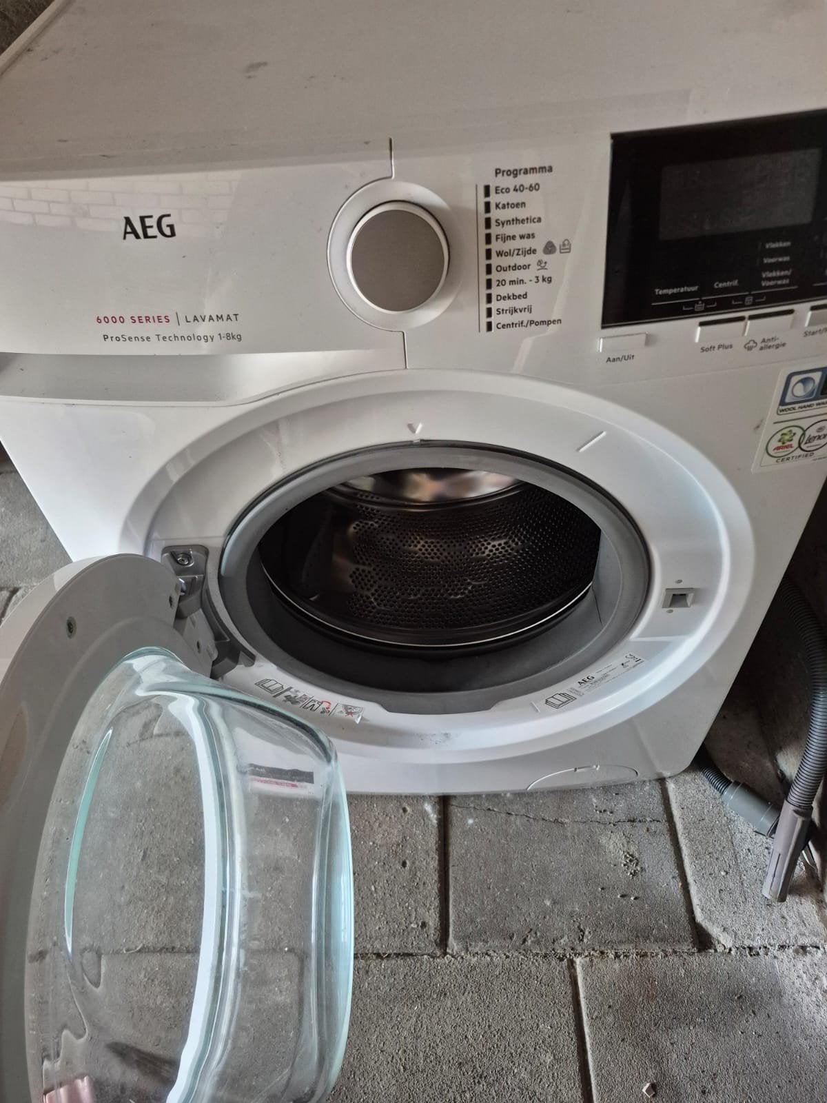 AEG 6000 Series Lavamat Wasmachine 8kg ProSense, Witgoed en Apparatuur, Wasmachines, 1200 tot 1600 toeren, Gebruikt, 8 tot 10 kg