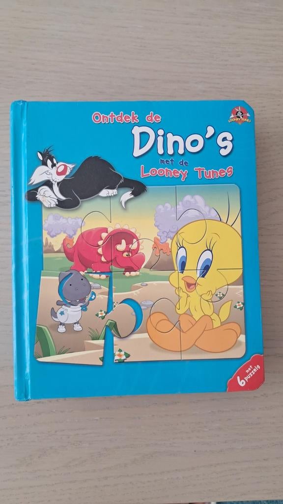 puzzelboek "Ontdek de Dino's met de Looney Tunes "(6puzzels, Boeken, Kinderboeken | Baby's en Peuters, Ophalen of Verzenden, Gelezen