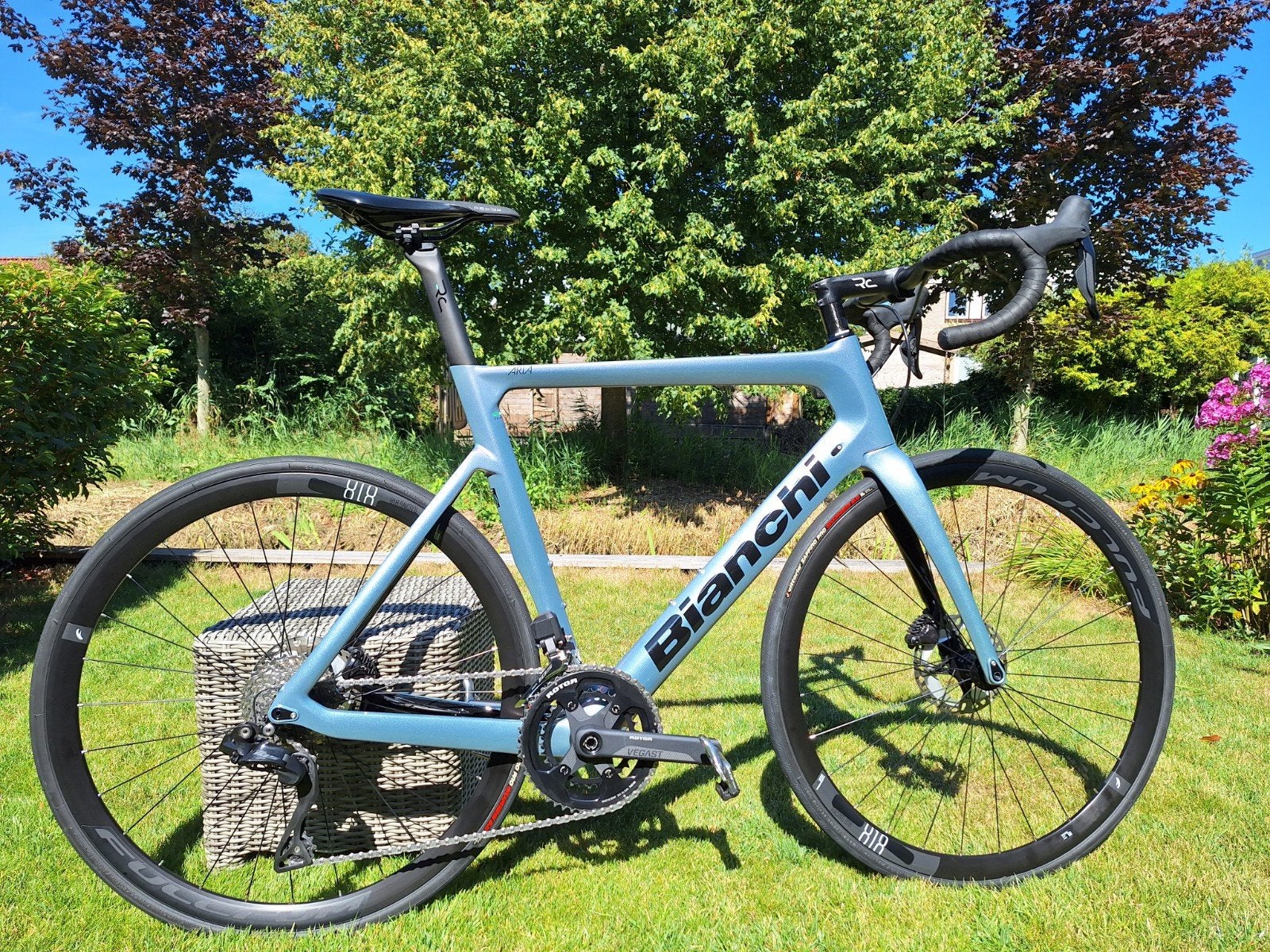 Bianchi Aria 105 Di2 disc, racefiets maat 59 - ZGAN., Carbon, Zo goed als nieuw, 57 tot 61 cm, Meer dan 20 versnellingen