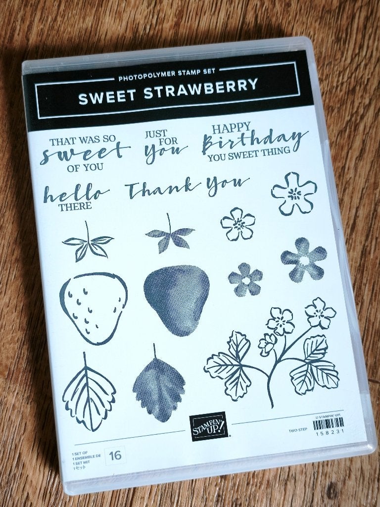 Stempels van Stampin'up Sweet Strawberry, Hobby en Vrije tijd, Stempelen, Ophalen of Verzenden, Zo goed als nieuw, Clearstamp